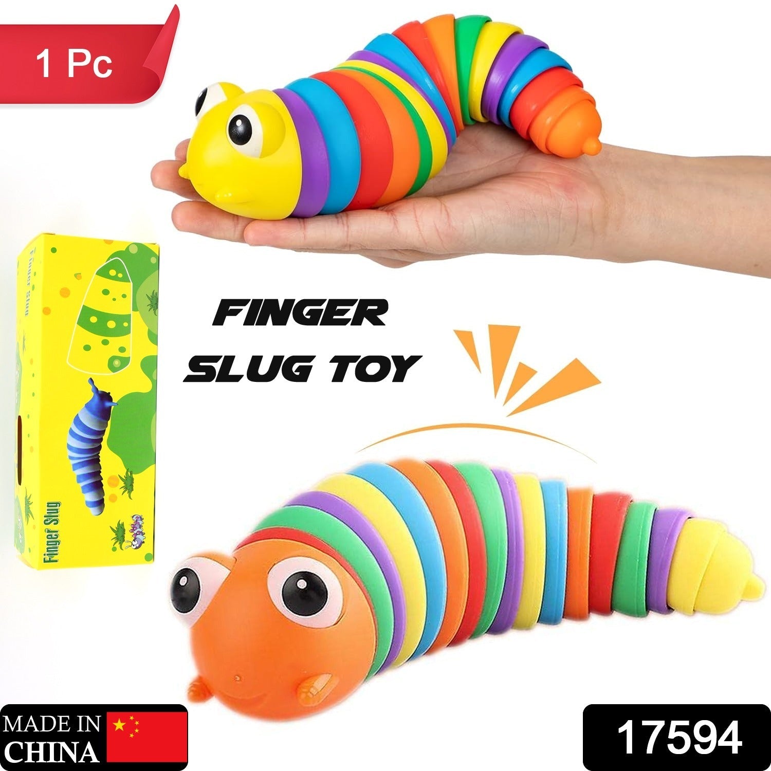 3D Rainbow Color Plastic Slug Fidget Toys, Stress Relieving Toy, Sensory Slug Toy for Boys and Girls, Finger slug Toy, for Autistic, Caterpillar Fidget Toys Stress Relief Gifts for Toddlers Kids Adults  (1 Pc) 3D Rainbow Color Plastic Slug Fidget Toys, Stress Relieving Toy, Sensory Slug Toy for Boys and Girls, Finger slug Toy, for Autistic, Caterpillar Fidget Toys Stress Relief Gifts for Toddlers Kids Adults  (1 Pc)